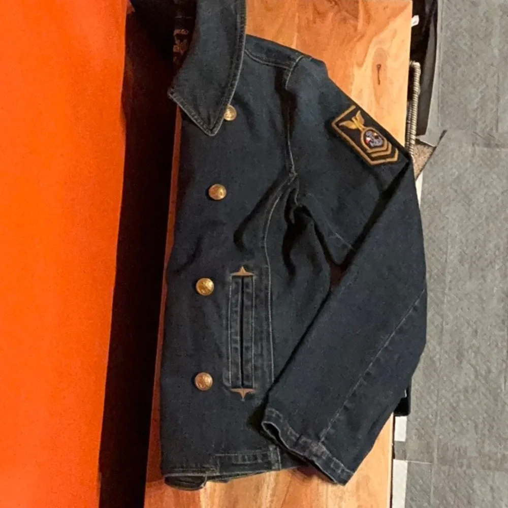 Lauren Jeans Co soft denim military style jacket - Picture 2 of 9